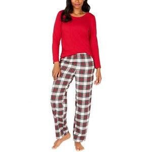 Family Pajamas Womens Stewart Plaid Pajama 2 Piece Set Size 2XL